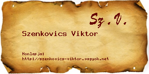 Szenkovics Viktor névjegykártya