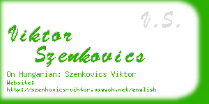 viktor szenkovics business card